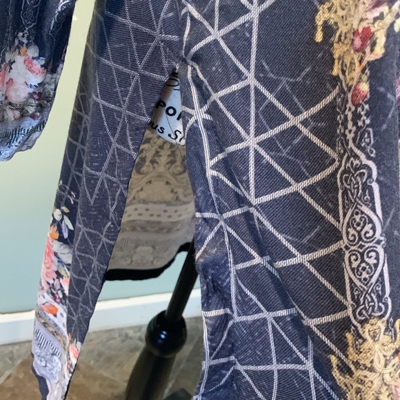 Simrans pret Pakistani Kurta Long Sleeve Blue Beaded Embroidered Women’s Medium - Picture 3 of 11